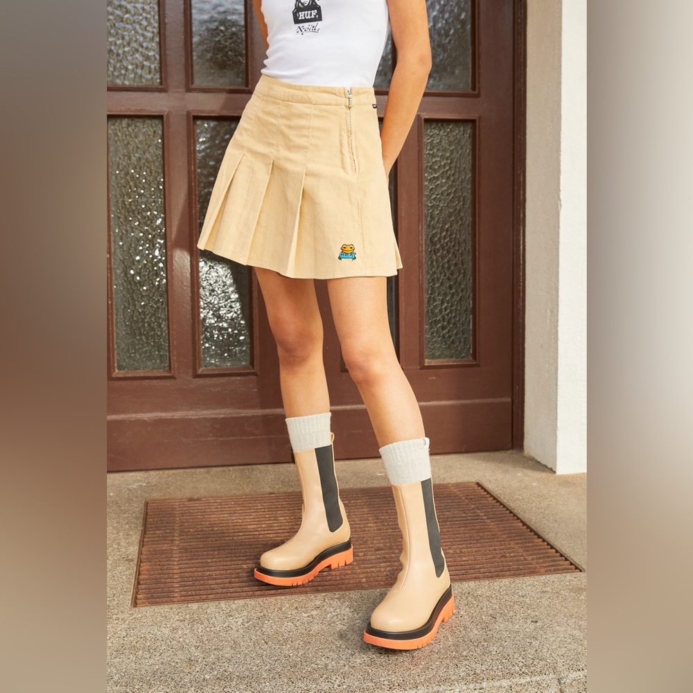 OBEY Corduroy Pleated Skirt